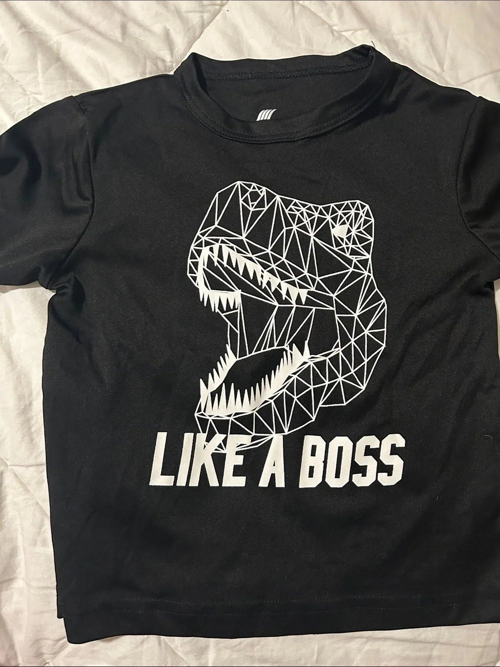The Children’s Place Sport Black T-Rex Short Sleeve Tee 12-18 Months Like A Boss